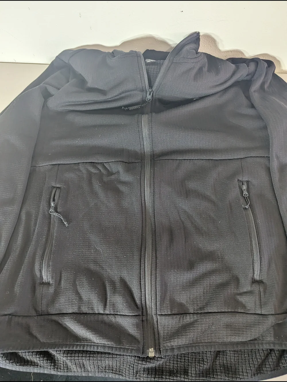 Gerry Men's XL Black Hooded Softshell Jacket Stretch Outdoor Hiking Coat